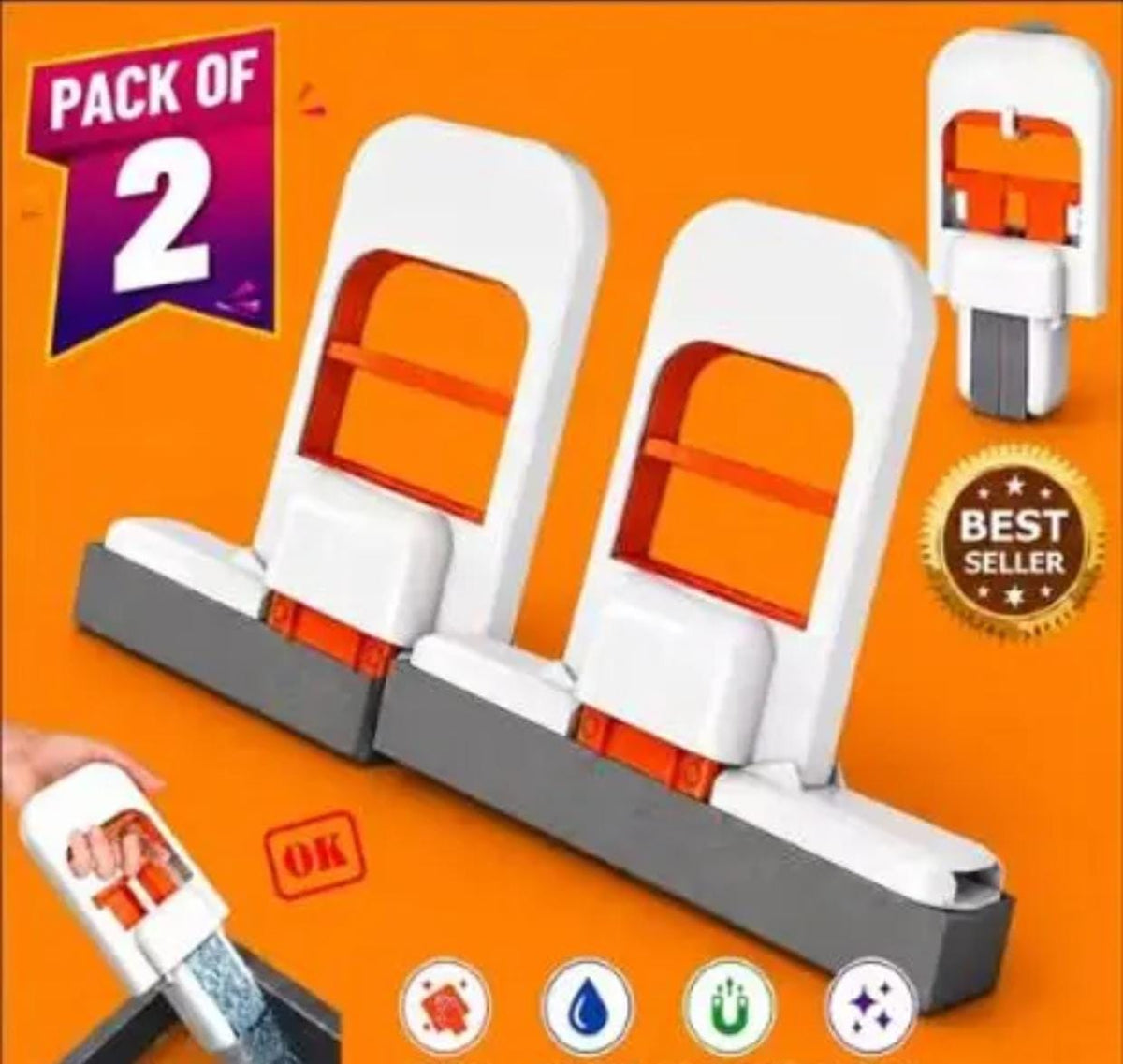 Portable Self-Squeeze Mini Mop | पोर्टेबल हँडहेल्ड मिनी मॉप