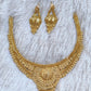 1 Gram Gold Plated Royal Necklace Set with Earrings