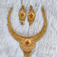 1 Gram Gold Plated Royal Necklace Set with Earrings