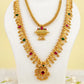 Traditional Gold-Plated Long & Short Necklace Combo Set | South Indian Saaj Jewelry Set