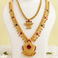 Traditional Gold-Plated Long & Short Necklace Combo Set | South Indian Saaj Jewelry Set