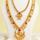 Traditional Gold-Plated Long & Short Necklace Combo Set | South Indian Saaj Jewelry Set