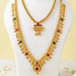 Traditional Gold-Plated Long & Short Necklace Combo Set | South Indian Saaj Jewelry Set